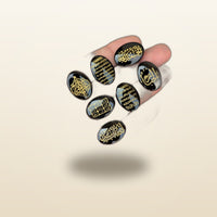 Royal Aura Stones – 7pc Black Aqeeq Calligraphy Set