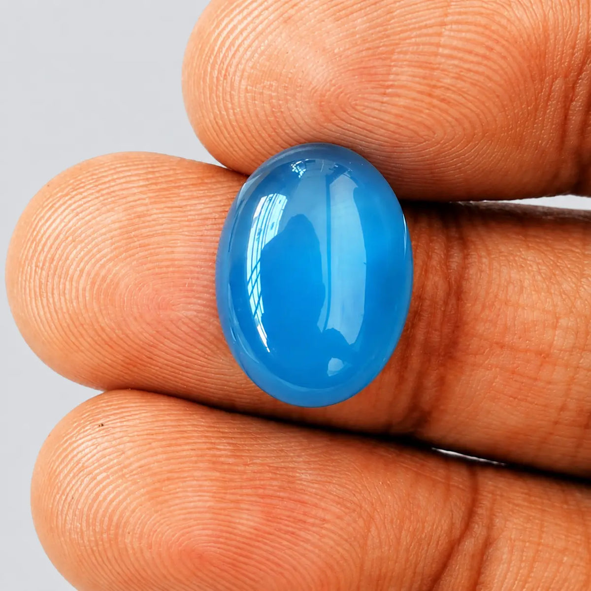 Sky Blue Aqeeq – Natural Oval Cabochon