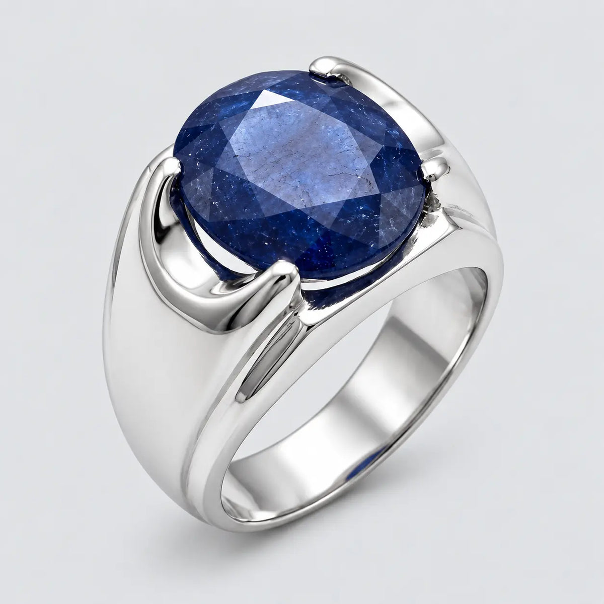Blue Sapphire (Neelam) Silver Ring