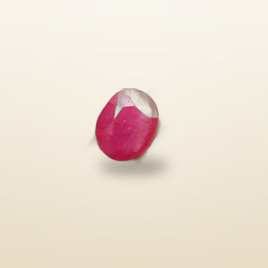 Pink Ruby – Faceted Oval
