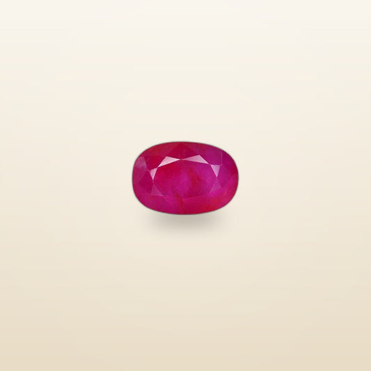 Ruby (Yaqoot) – Faceted Oval, Natural